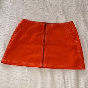 OBEY Orange BNWOT Mini Skirt Sz 28
